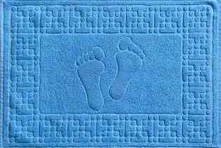 Махровое полотенце для ног Footstep голубой тм Cleanelly